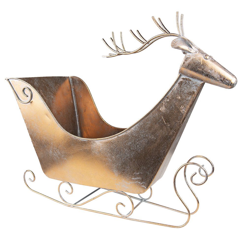 Nagyméretű karácsonyi rénszarvas figura 54 cm – arany