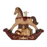 Nagyméretű karácsonyi hintaló figura 61 cm – barna