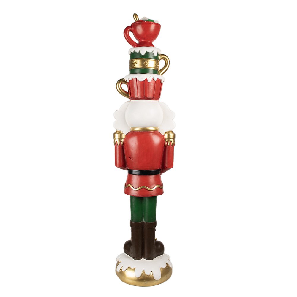 Nagyméretű karácsonyi diótörő figura 120 cm – piros, zöld