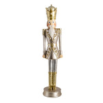 Nagyméretű karácsonyi diótörő figura 56 cm – arany, ezüst