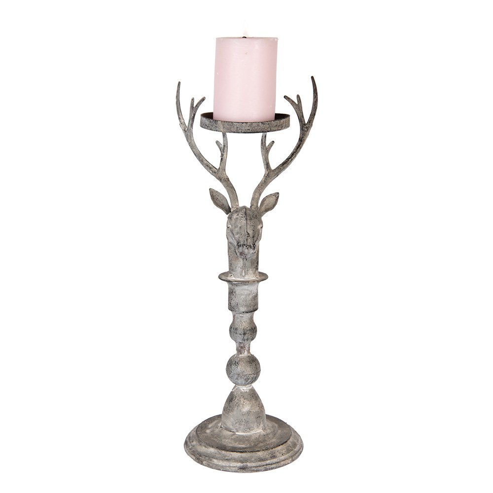 Karácsonyi gyertyatartó 42 cm – szürke