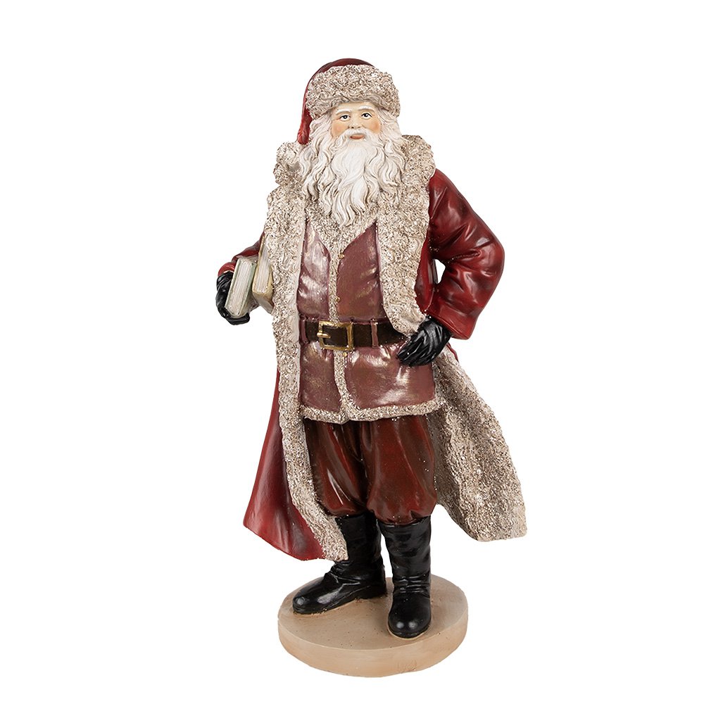 Karácsonyi télapó figura 33 cm – piros, fehér