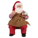 Karácsonyi télapó figura 28 cm – piros