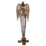 Nagyméretű karácsonyi angyal figura 54 cm – barna