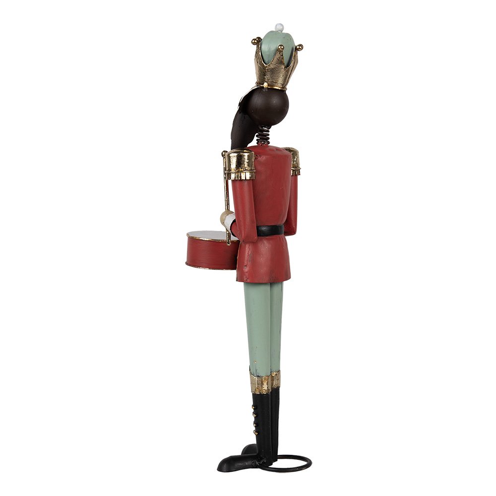 Karácsonyi diótörő figura 37 cm – piros, zöld