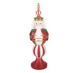 Nagyméretű karácsonyi diótörő figura LED világítással 57 cm – piros