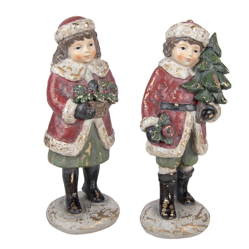 Karácsonyi figura 22 cm – piros