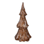 Karácsonyfa LED világítással 24 cm – barna, arany