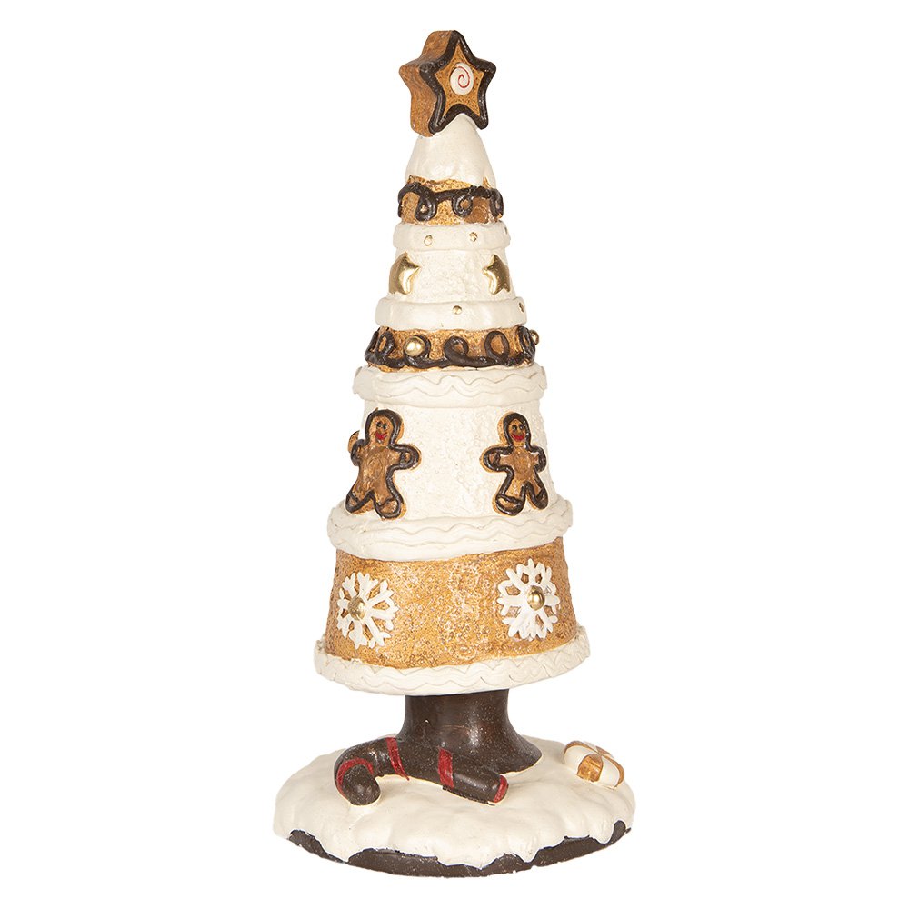 Nagyméretű karácsonyi mézeskalács figura 51 cm – bézs, barna
