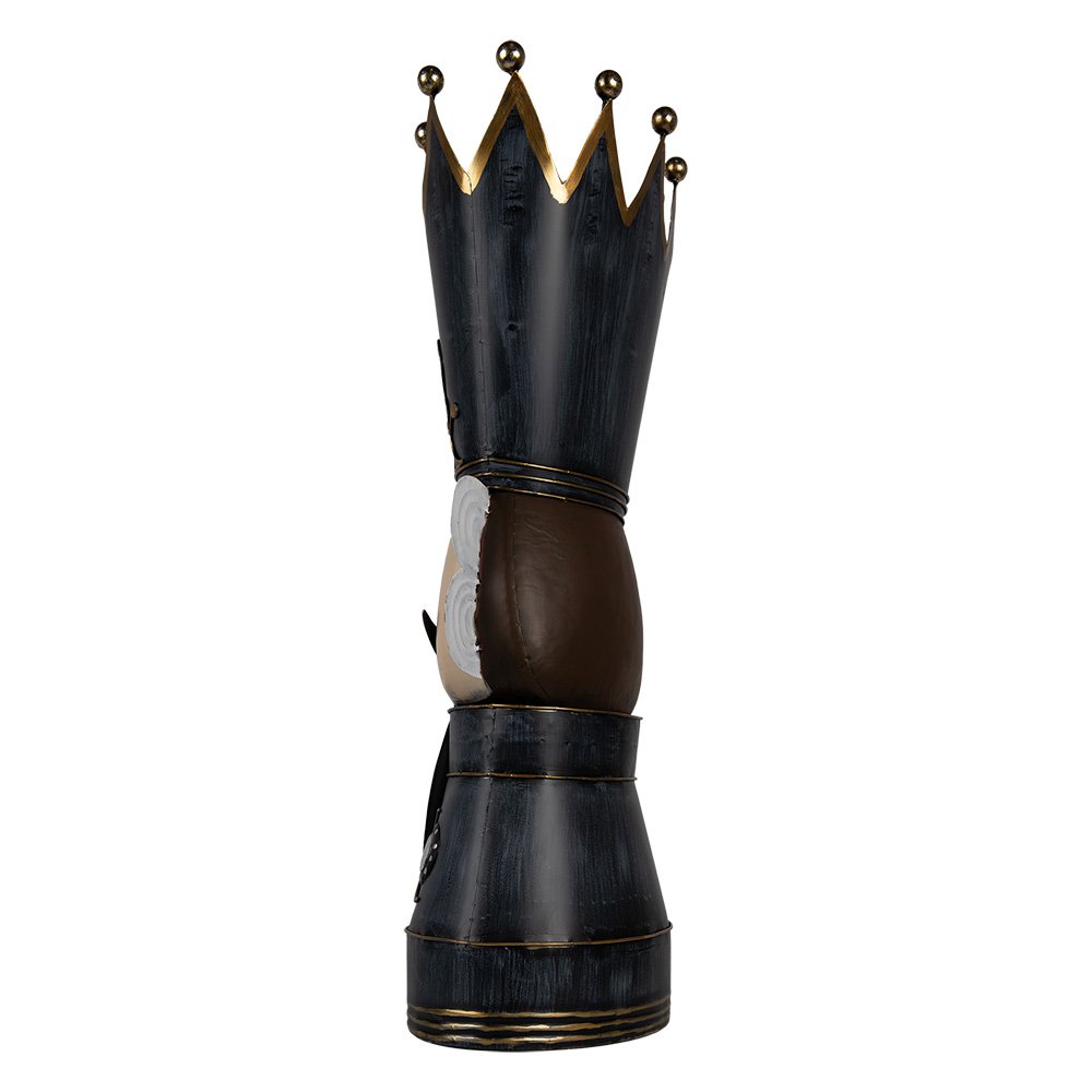 Nagyméretű karácsonyi diótörő figura 68 cm – fehér, szürke