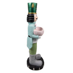 Nagyméretű karácsonyi diótörő figura 79 cm – zöld, kék
