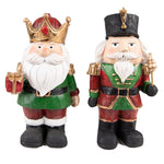 Karácsonyi diótörő figura 21 cm – piros, zöld