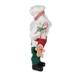 Karácsonyi télapó figura 46 cm – piros, zöld