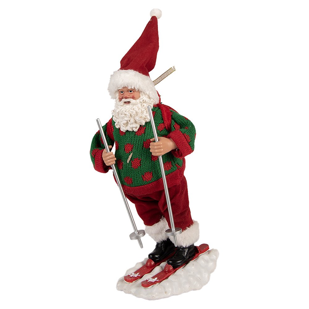 Karácsonyi télapó figura 28 cm – piros