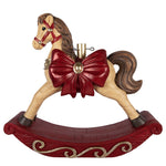 Nagyméretű karácsonyi hintaló figura 60 cm – barna