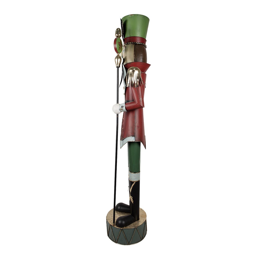 Nagyméretű karácsonyi diótörő figura 202 cm – piros