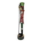Nagyméretű karácsonyi diótörő figura 202 cm – piros