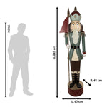 Nagyméretű karácsonyi diótörő figura 203 cm – zöld