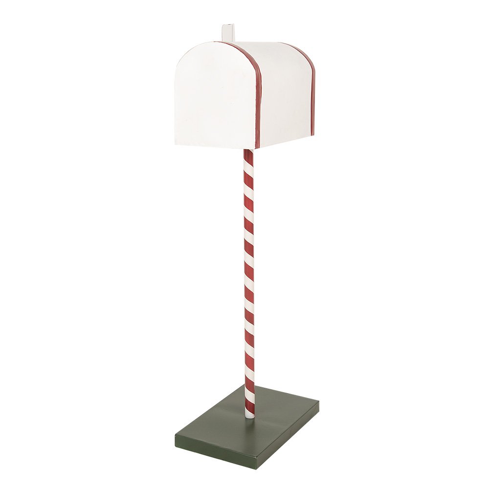Nagyméretű karácsonyi postaláda dekoráció 92 cm – piros, fehér