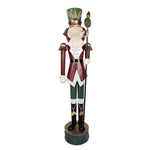 Nagyméretű karácsonyi diótörő figura 207 cm – piros, zöld
