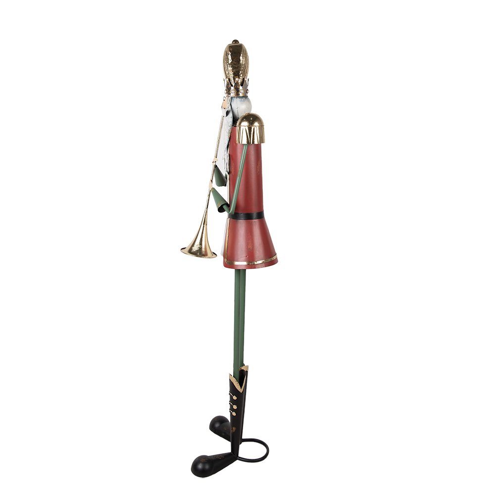 Nagyméretű karácsonyi diótörő figura 174 cm – piros