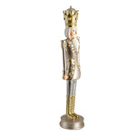 Nagyméretű karácsonyi diótörő figura 56 cm – arany, ezüst