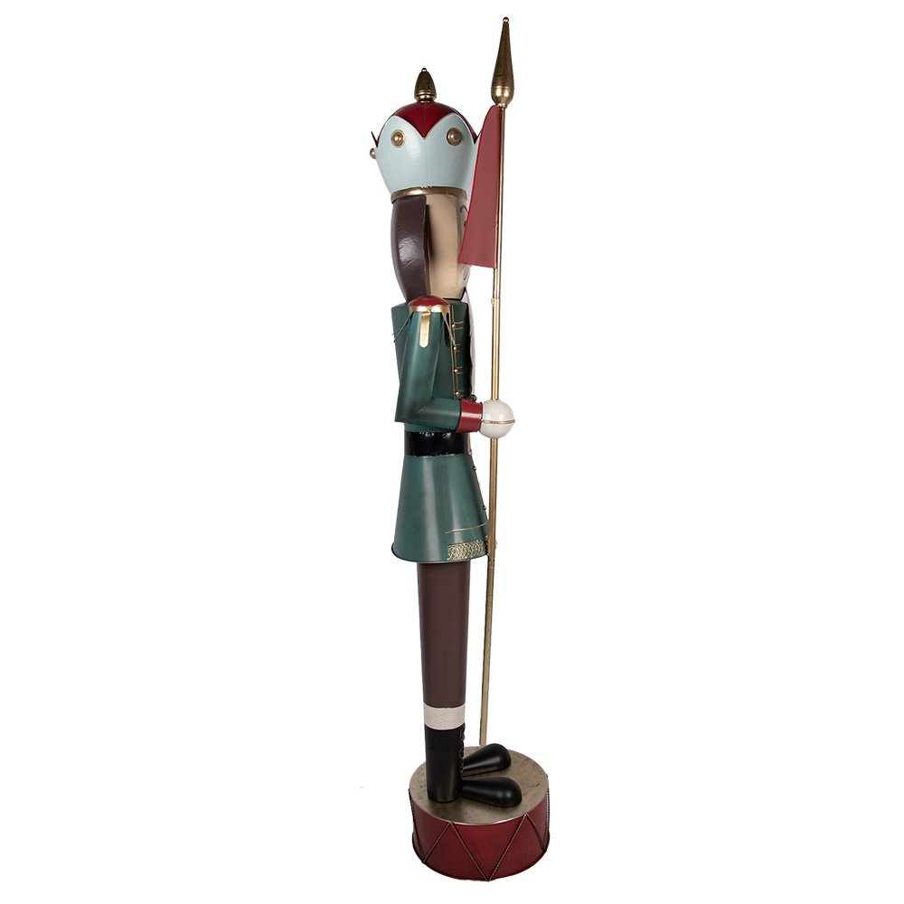 Nagyméretű karácsonyi diótörő figura 210 cm – piros, zöld