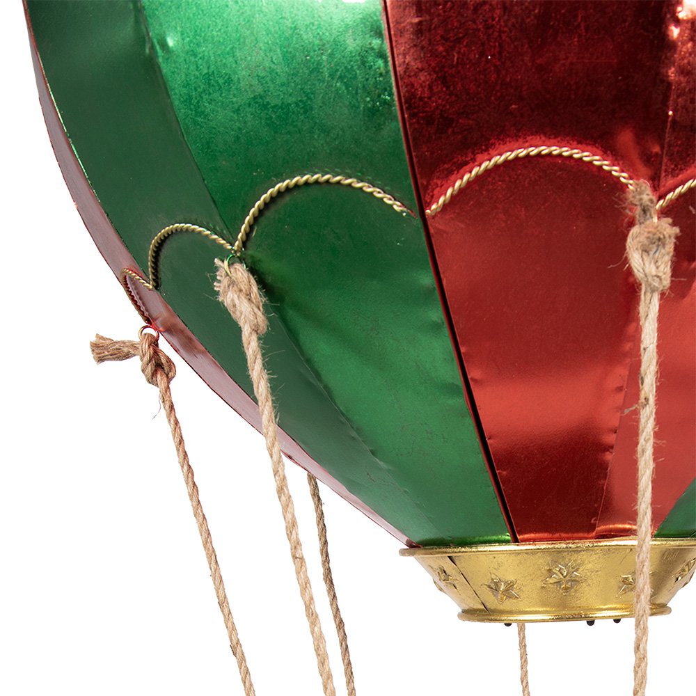 Nagyméretű karácsonyi hőlégballon dekoráció 160 cm – piros
