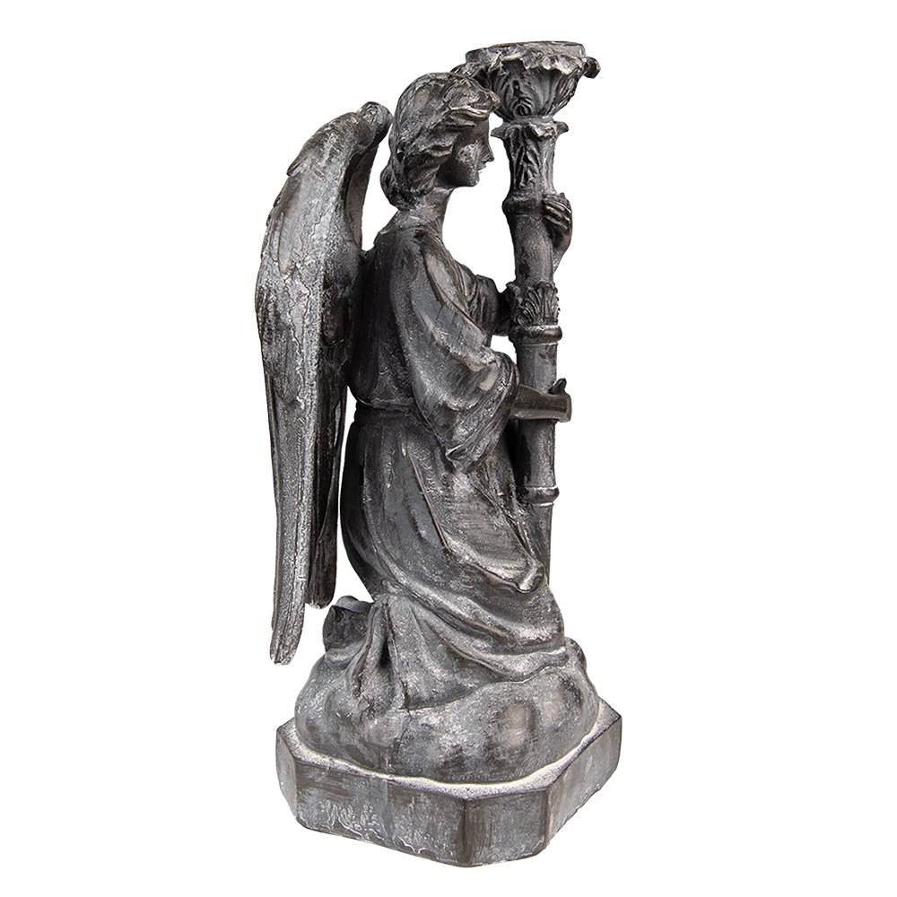 Karácsonyi angyal figura 29 cm – szürke