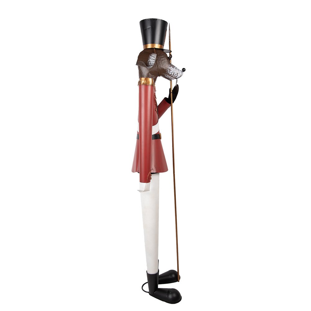 Nagyméretű karácsonyi diótörő figura 189 cm – piros