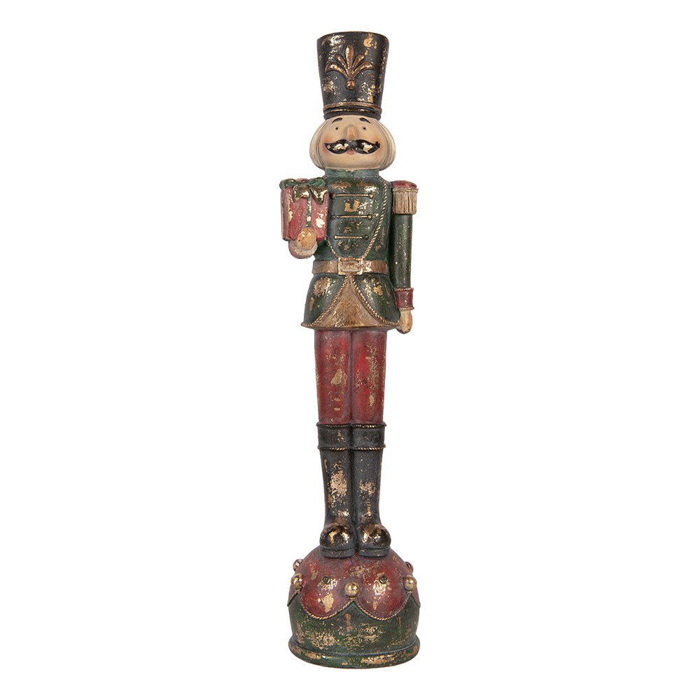 Karácsonyi diótörő figura 47 cm – piros