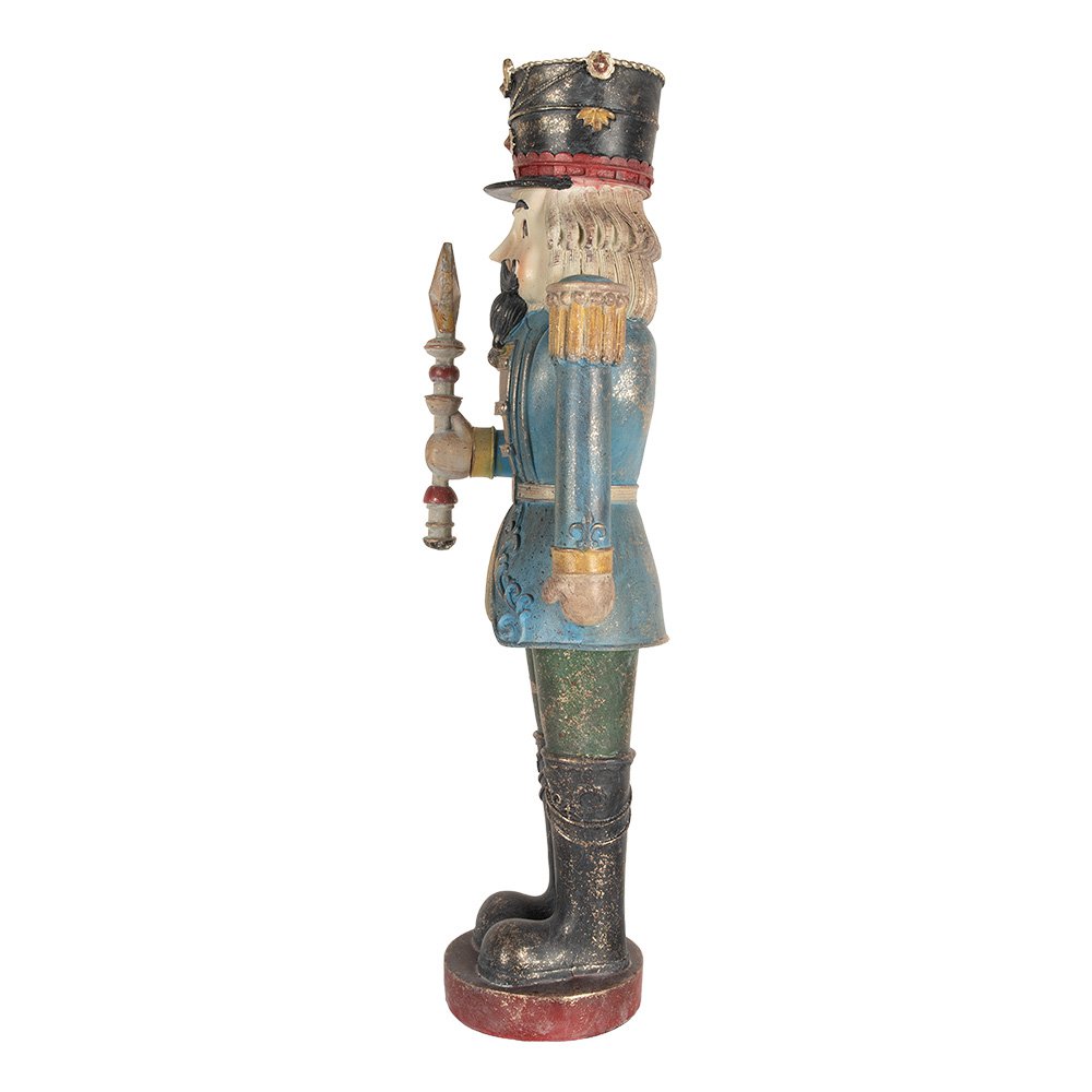 Nagyméretű karácsonyi diótörő figura 60 cm – kék
