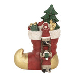 Karácsonyi egér figura LED világítással 19 cm – piros, zöld