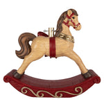 Nagyméretű karácsonyi hintaló figura 60 cm – barna
