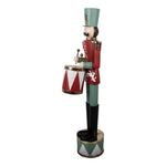 Nagyméretű karácsonyi diótörő figura 121 cm – piros