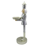 Karácsonyi diótörő figura 40 cm – fehér, ezüst