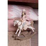 Karácsonyi diótörő figura 29 cm – fehér, rózsaszín