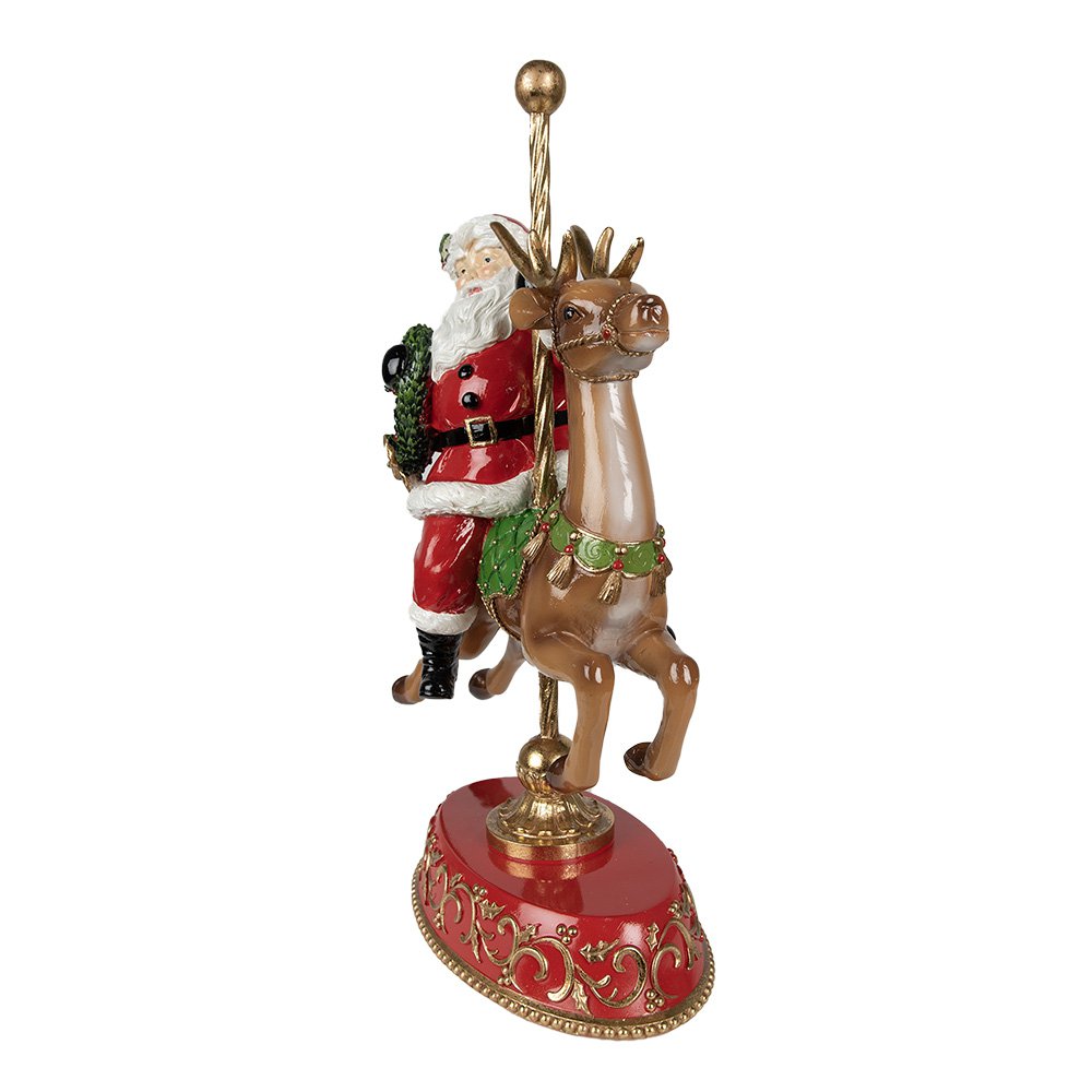 Karácsonyi télapó figura 46 cm – piros, zöld