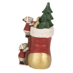 Karácsonyi egér figura LED világítással 19 cm – piros, zöld