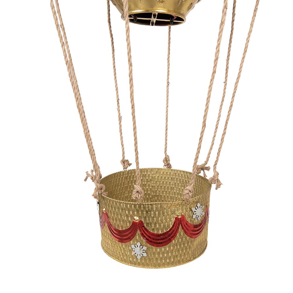 Nagyméretű karácsonyi hőlégballon dekoráció 160 cm – piros