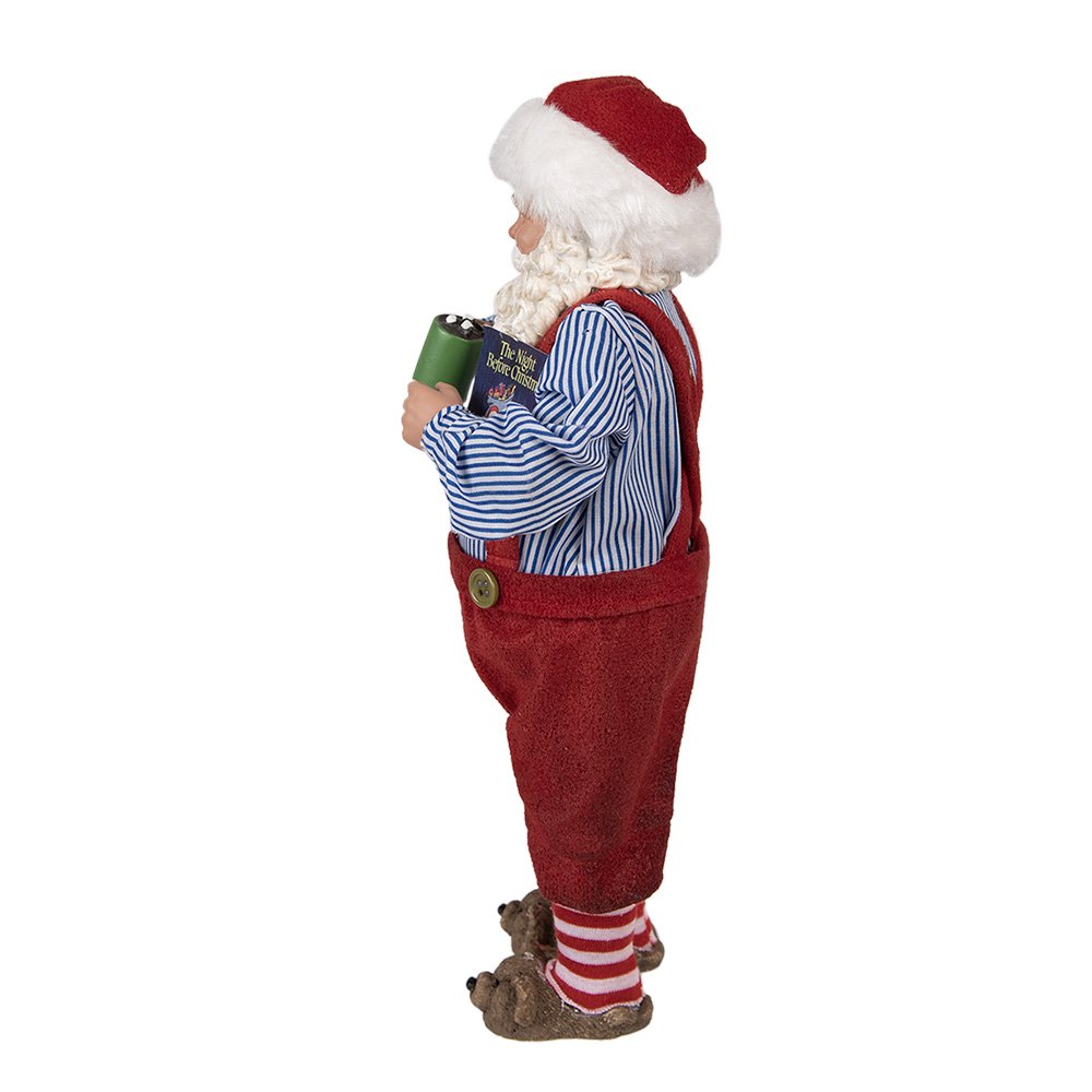 Karácsonyi télapó figura 28 cm – piros, fehér