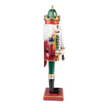 Karácsonyi diótörő figura 30 cm – piros, zöld