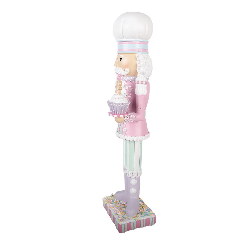Karácsonyi diótörő figura 47 cm – rózsaszín