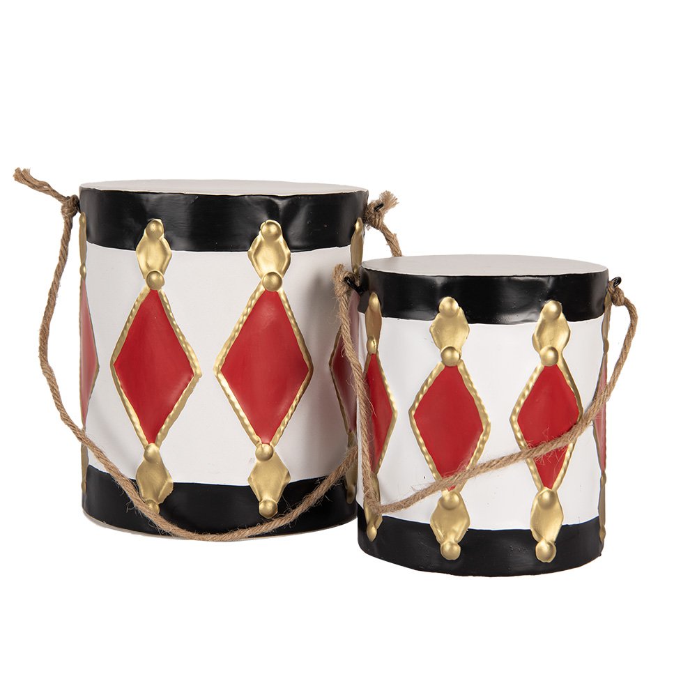 Karácsonyi dekoráció 29 cm – piros, fehér