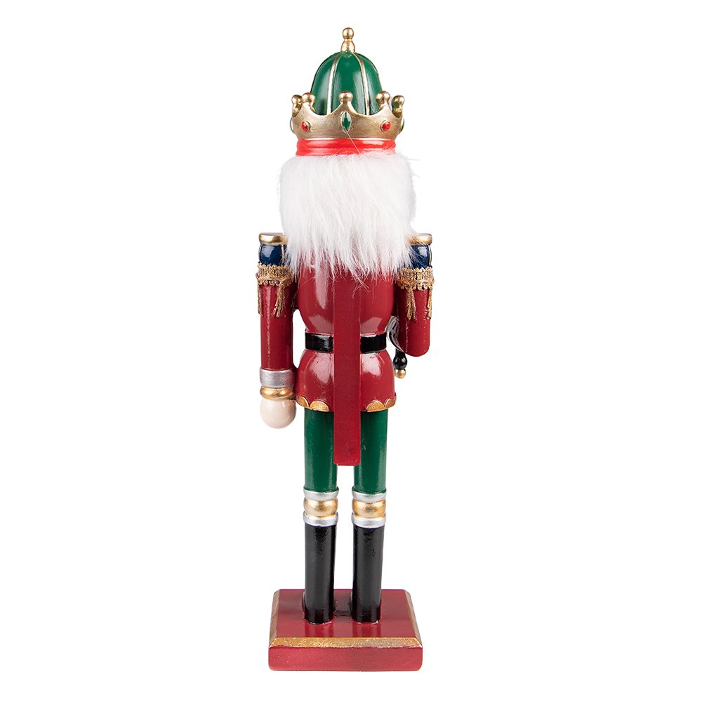 Karácsonyi diótörő figura 30 cm – piros, zöld