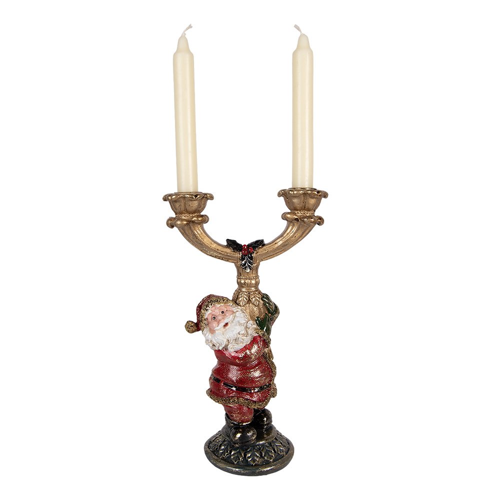 Karácsonyi télapó figura 28 cm – arany