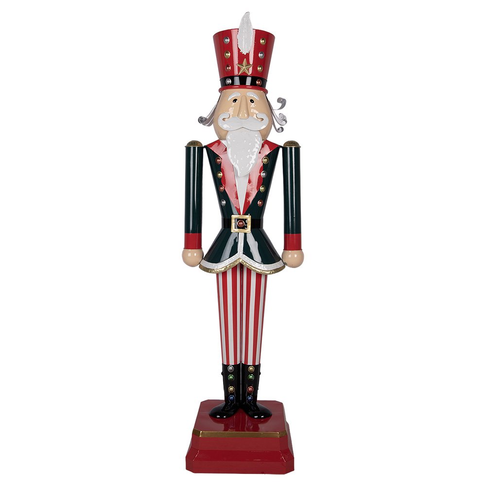 Nagyméretű karácsonyi diótörő figura 130 cm – piros, zöld