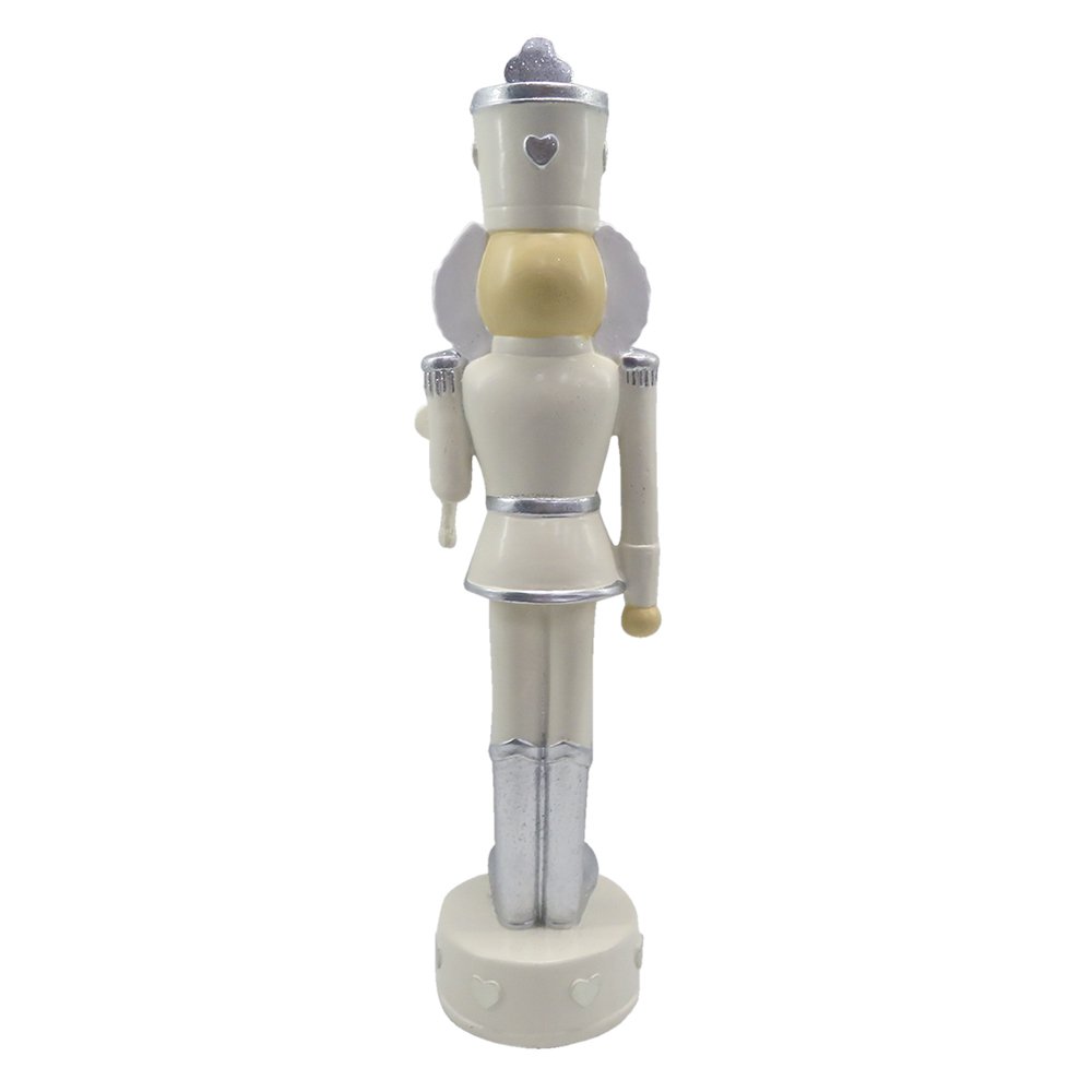 Karácsonyi diótörő figura 35 cm – bézs, ezüst