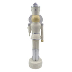 Karácsonyi diótörő figura 35 cm – bézs, ezüst