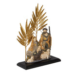 Karácsonyi figura 24 cm – arany, szürke